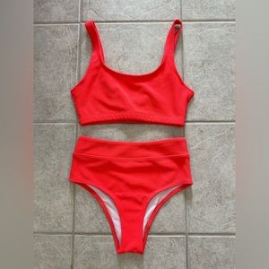 Coral/Orange Shein Bikinis